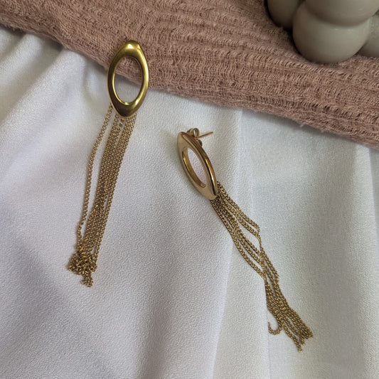 Modern Gold Dangle Earrings