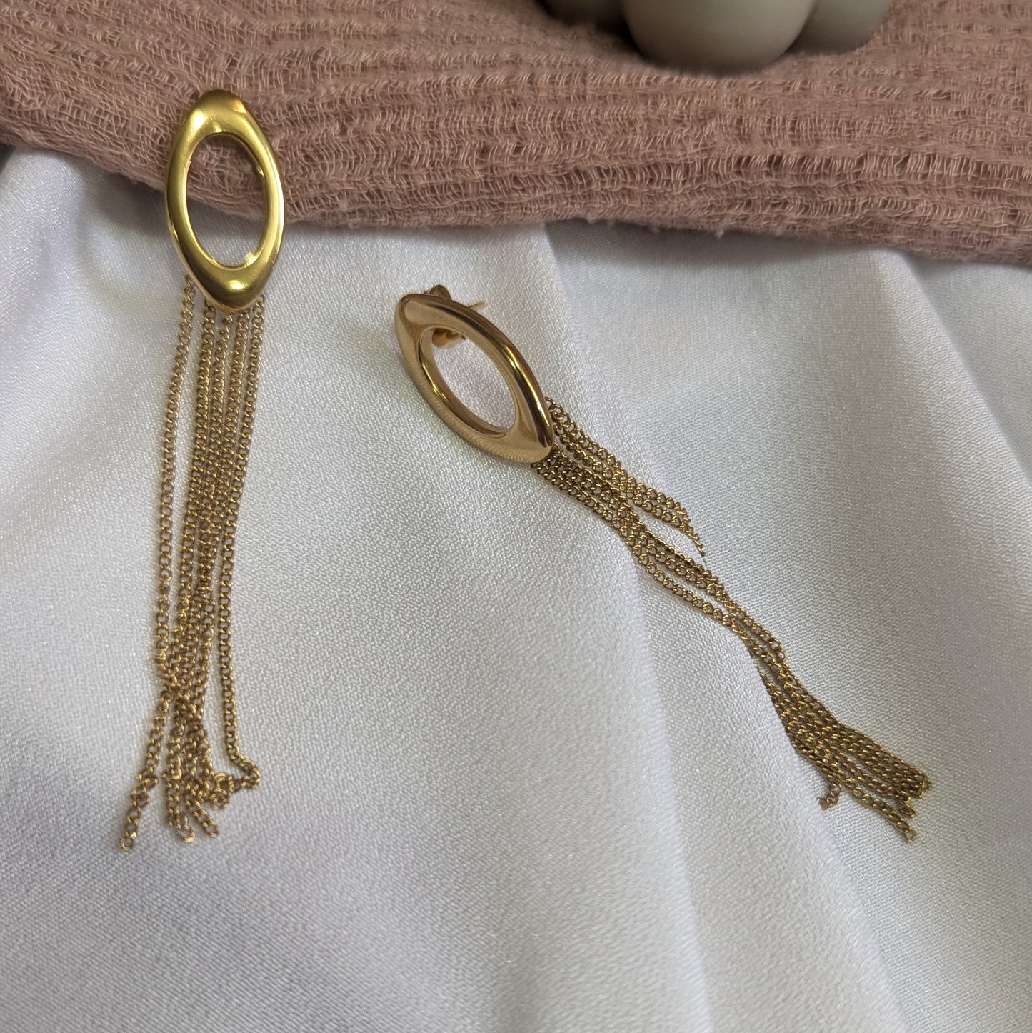 Modern Gold Dangle Earrings